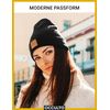 Occulto Leather Patch Winter Beanie Hat -