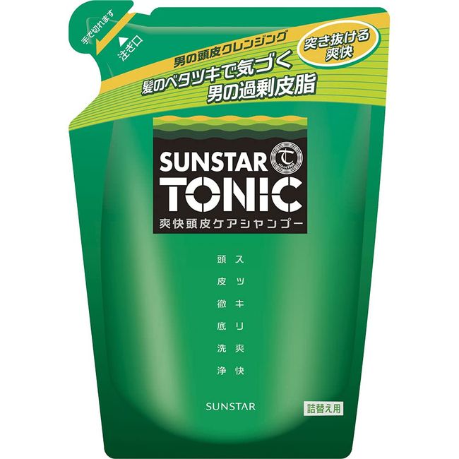 Sunster Tonic Invigorating Scalp Care Shampoo (Refill, 12.2 fl oz (360 ml), Set of 2