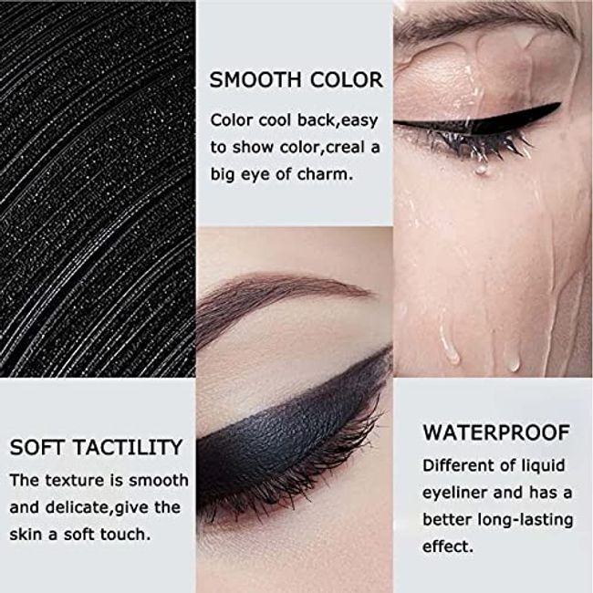 Double-ended Liquid Eyeliner Long Lasting Waterproof Smudge-Proof High  Pigment Easy to Wear Eyes Makeup Cosmetics in 2023