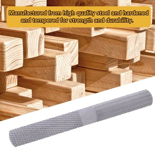 Wood Rasp File, Akozon 4 in 1 Steel Flat Rasp File 8 inch/200mm Semi-Circular Carpentry Woodworking Wood Hand Tool Carving Rasp Coarse Tool