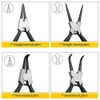 Snap Ring Pliers Set, 4pcs 7" Internal/Exter