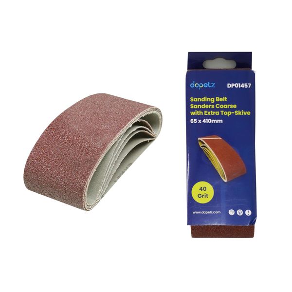 Dapetz ® Sanding Belts 65mm X 410mm 10Pk 40 Grit Very Coarse Electric Sander