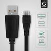 CELLONIC USB Controller Charger Cable Replacement for Xbox One Controller 1m Long Fast Charging 1A Games Gaming Console PVC Wire Lead - Black