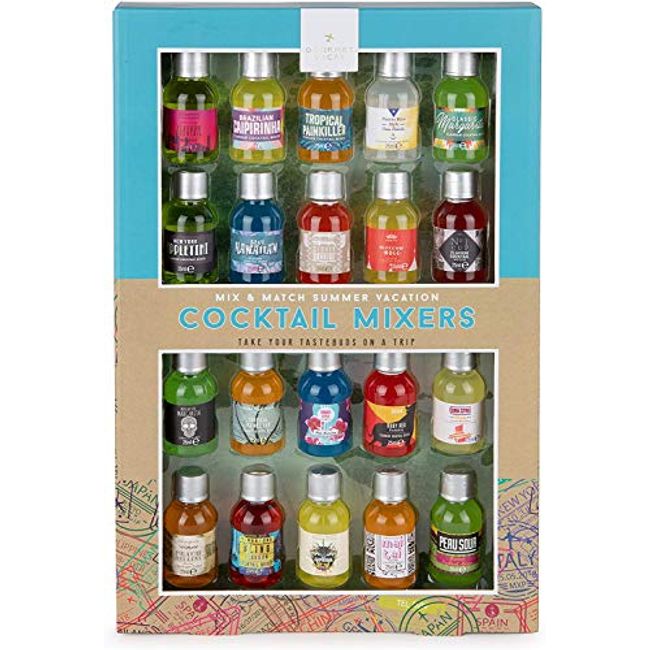  Thoughtfully Cocktails, Woody Bus Cocktail Mixer Gift Set,  Vegan and Vegetarian, Flavors Margarita, Mojito and More, Set of 5  (Contains NO Alcohol) : Grocery & Gourmet Food