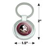 GRAPHICS & MORE Florida State University Logo Keychain Classy Round Chrome Plated Metal