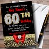 Red Diamond and Leopard Print 60Th Birthday Party Personalised Invitations