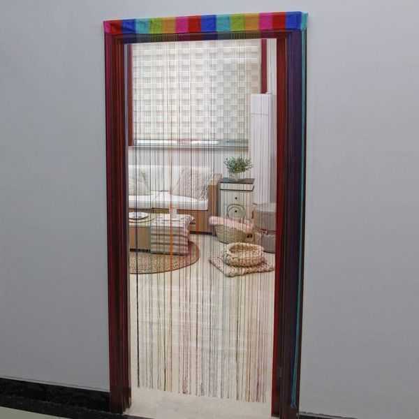JVL Rainbow String Door Curtain,200cm x 90cm approx, One Size