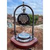 Table Clock with Compass Personalized Engraved Compass Retirement Gift, Handwritten Working Compass with Clock, Retirement Gift (Black Finish)
