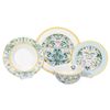 24pc Bone China Dinner Service Set Porcelain Dinnerware MORRIS GARDEN Turquoise