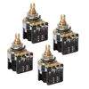 CTS Push-Pull Pots, DPDT, Split Shaft, 250K-ohm (CTS #450S 3908) - 4 Pack