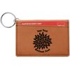 Personalized Mums Flower Leatherette Keychain ID Holder - Single Sided
