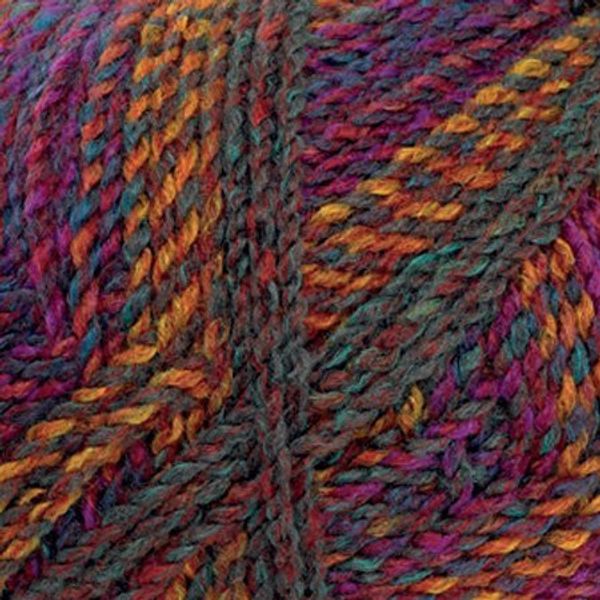 James C Brett Marble Chunky 200g Balls MC27 Purple/Rust/Green