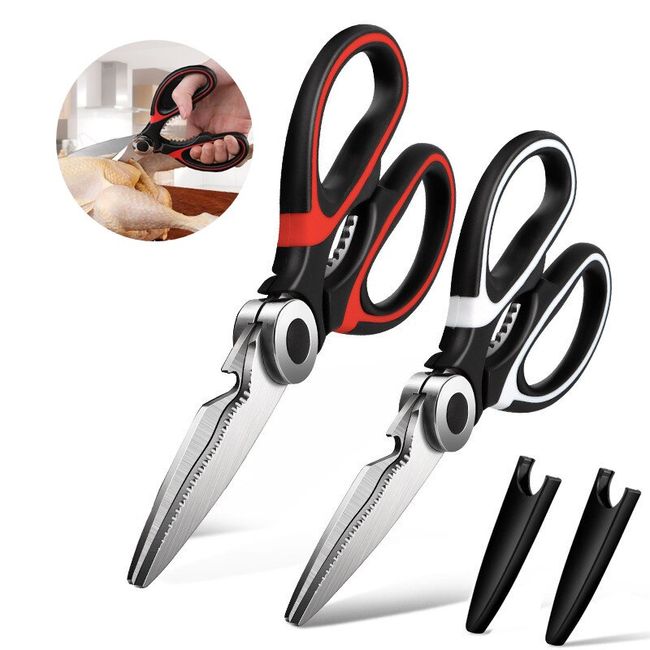 All Purpose Stainless Steel Heavy Duty Kitchen Scissors Non-Slip Zinc Alloy