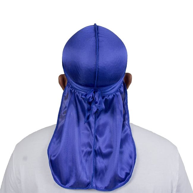Silky Durags for Men Women 360 Waves with 1 Wave Cap Silky Satin Durag  Extra Long Tails Moisture-Tech Fabric Satin Du-Rag