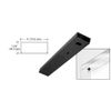 CRL DCH4BLS Black Powder Coated 4" x 36" Single Door Header