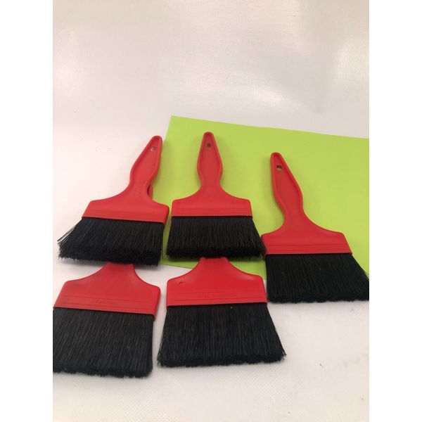 5-PCS PAINT BRUSH Nylon BLACK BRISTLE-RED Handle 70mm  FREE SHIPPING