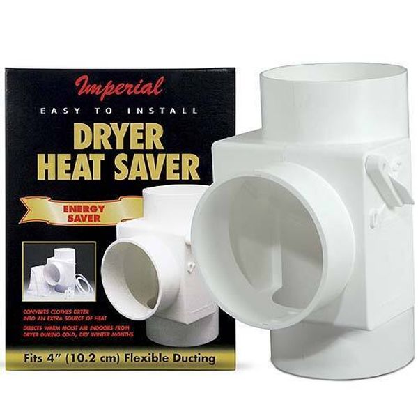 4" White Dryer Vent Heat Saver