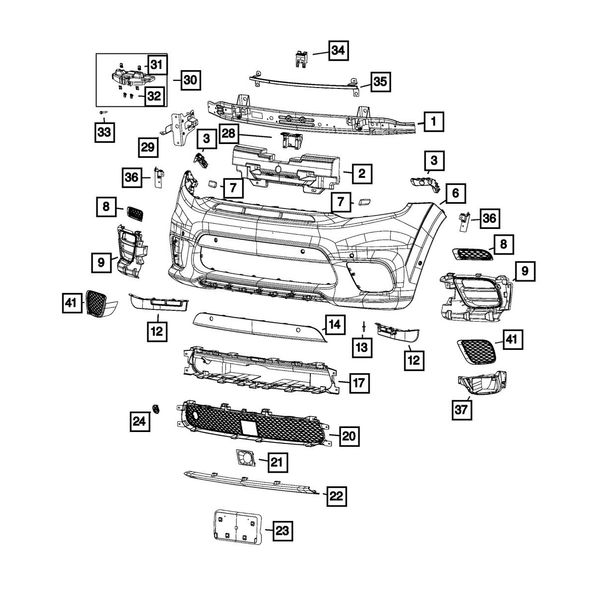 Mopar 68144219AE BRACKET BUMPER