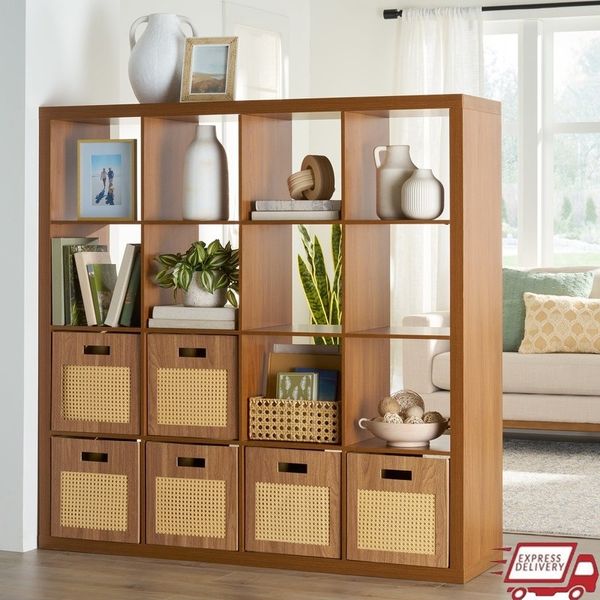 16 Cube Storage Organizer Multi-Use Bookcase Home Office Display System