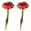 DARO DEKO Metal Garden Stake (Pack of 4, Mushroom 38 cm)
