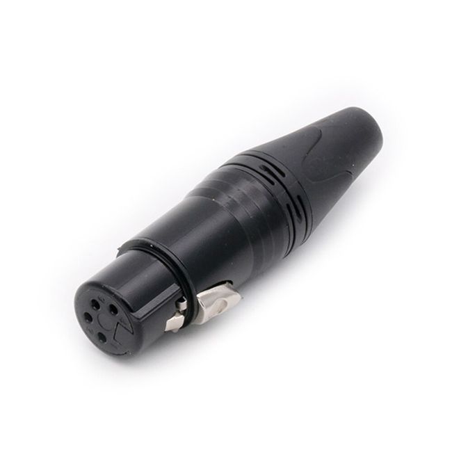 1pc Black 6.35mm XLR Jack Connector Panel Mount Chassis Connector for  Microphone/MIC/Audio/Video