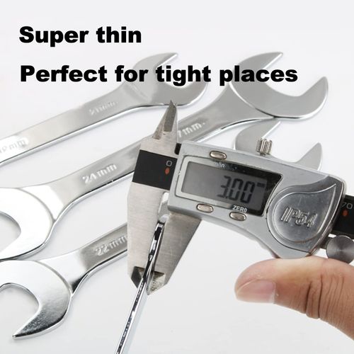 Vokenforu Open End Spanner, Super Thin, 8mm x 9mm Carbon Steel Double Open Ended Wrench, Metric Repairing Tool for Bicycle