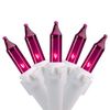 Northlight 100 Count Purple Mini Icicle Christmas Lights - 3.5 ft White Wire