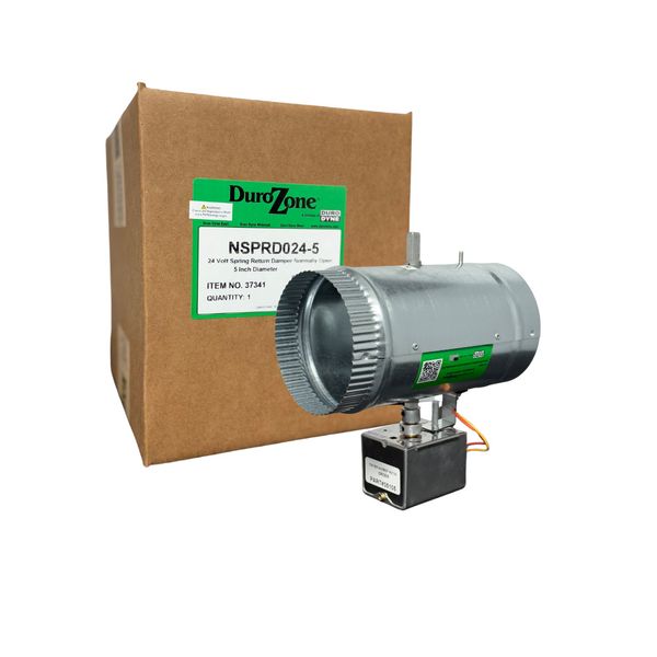 5" NSPRD DuroZone HVAC Motorized Electric Zone Control 24ac Power Damper