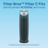 FilterBros Pre-Filter B Carbon Filter Pack Compatible with GermGuardian FLT22CB4