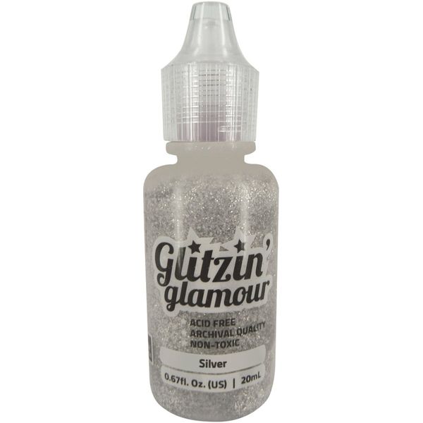 Couture Creations Glitzing Glamour Glitter Glue 20 ml Silver, Paper, Multicoloured, 0.1 x 0.2 x 0.2 cm