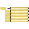 STABILO Trio Scribbi - Triangular Fibre-Tip Pen - Pack of 5 - Yellow