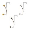 Over the Door 2 Metal Hooks Rack Chrome/White