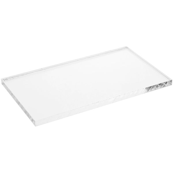 Plymor Clear Acrylic Rectangular Standard-Edge Display Base, 5" W x 3" D x 0.25" H