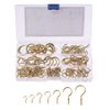 waves 120pcs Screw Hooks 7 Types Ceiling Hooks Wall Hooks Hanging with Case