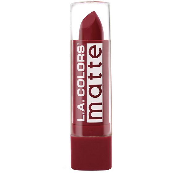 L.A. Colors Matte Lip Color, Relentless Red, 1 Ounce