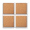 Solid Cool Teal Blue 4 x 4 Absorbent Ceramic Square Coasters Pack of 4