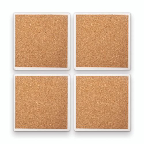 Solid Cool Teal Blue 4 x 4 Absorbent Ceramic Square Coasters Pack of 4