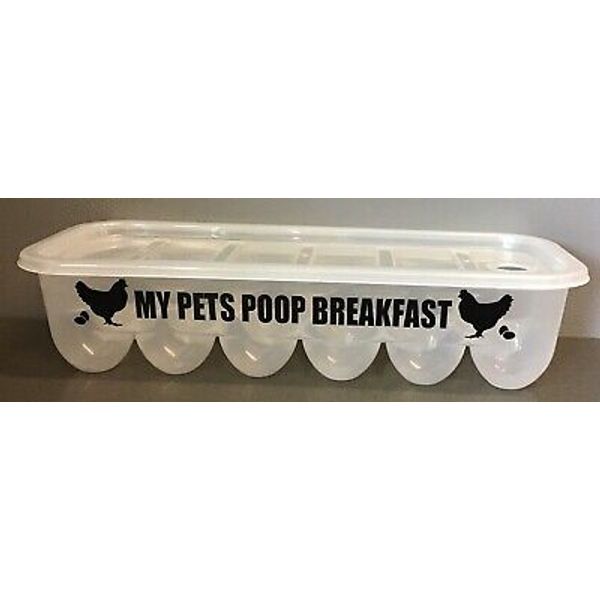 Egg Plastic Crate Holder With Lid - Reusable Fresh Eggs - My Pets Poop Breakfast