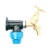 MDPE Compression Wall Plate Elbow (20mm) with 1/2" Brass Bib Tap & Hose Tail