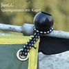 JunGG Elastic Bands with Ball Black White (25, 20 cm)