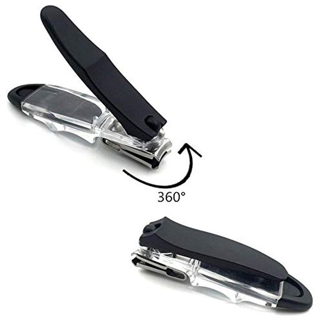 EZ GRIP 360 degree rotary stainless steel sharp blade fingernail toenail  clipper trimmer cutter 