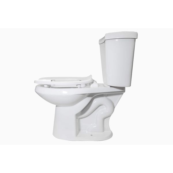 Centoco HL500STSCC-001 Heavy Duty Plastic ADA Compliant 2" Lift Elongated Raised Toilet Seat, Open Front without Cover, White