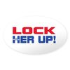 CafePress Hillary Lock HER UP Oval Car Bumper Sticker