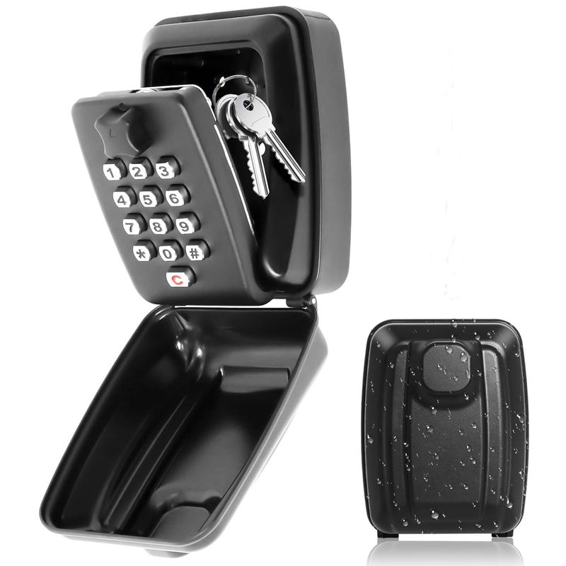 Key Safe Outdoor Police Approved, Key Lock Box Wall Mounted Outside ...