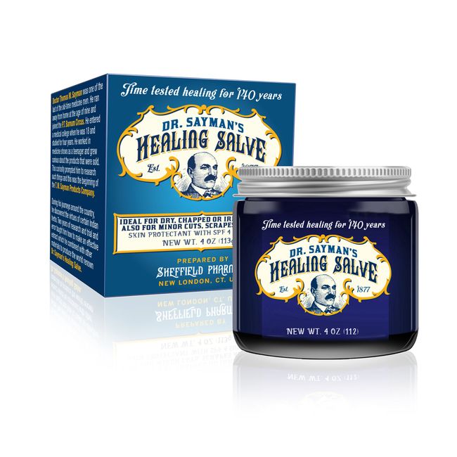 Dr. Sayman's Healing Salve – The Original Skin Care Ointment and Protectant/Great for Itchy, Dry and Sensitive Skin/Treats Cracked Feet, Rough Heels and Chapped Lips (4oz.)