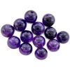 FIVE 12mm Round Natural Feathered Medium Dark Amethyst Cab Cabochon CLOSEOUT 