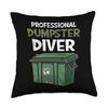 Dumpster Diving Designs Co Proffesional Dumpster Diving Trash Picker Throw Pillow, 18x18, Multicolor