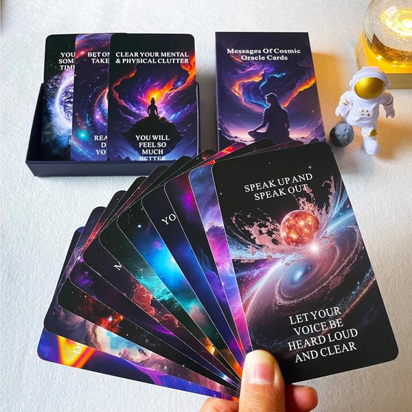 LIGHTOF JUSTICE Higher Self Messages Oracle Cards Deck, Cosmic Oracle Cards, Spirit Oracle Deck Help You Create Your Best Life as You Work Toward Your Goals