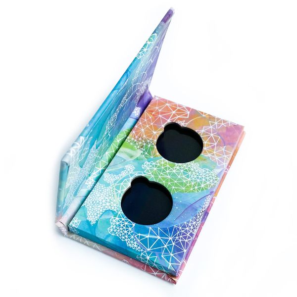 Honeybee Gardens Refillable Eye Shadow Compact, Duo, Customizable Empty Cosmetic Case, 26mm Pan Compatible