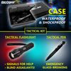 Deco Gear Tactical Flashlight and Pen Set + 2-Pack Survival Bracelet Gift Bundle